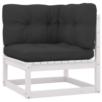 vidaXL - 4-delige - Loungeset - met - kussens - massief - grenenhout