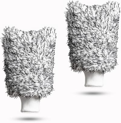 Washandschoen - 2-stuks superabsorberende microvezel auto washanden, Anti-wervel/anti-kras, Voor nat/droog reinigen
