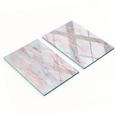 Multifunctionele decoratieve glazen borden met marmerprint 2x40x52 cm
