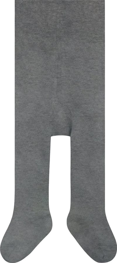 FALKE Family dun eenkleurig katoen panty baby grijs - maat 62-68