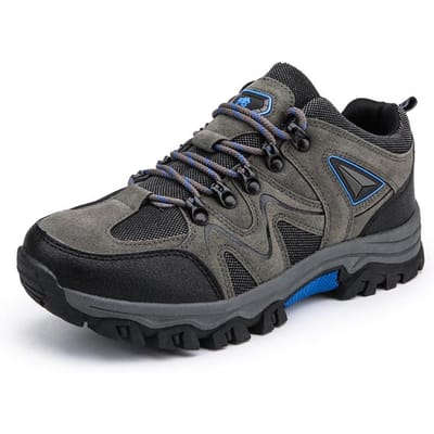 Nieuwe Heren Wandelschoenen Ademend Vetersluiting Trekking Heren Lichtgewicht Demping Outdoor Klimmen Toerisme Sneakers voor Heren Trekkingschoen 39 gray