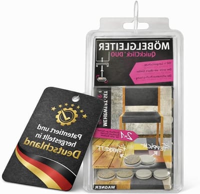 Meubelglijders Set - Stoeldoppen Bodembeschermers - Meubels Verplaatsen - Gepatenteerd QuickClick Systeem - 28 Stuks - Zwart/Grijs