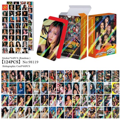 92 Stuks/Set Kpop Idool KATSEYE Nieuwste Album BEAUTIFULCHAOS Lomo Kaarten LARA DANIELA HD Geprinte Pocards Stickers MANON MEGAN Fans Cadeau