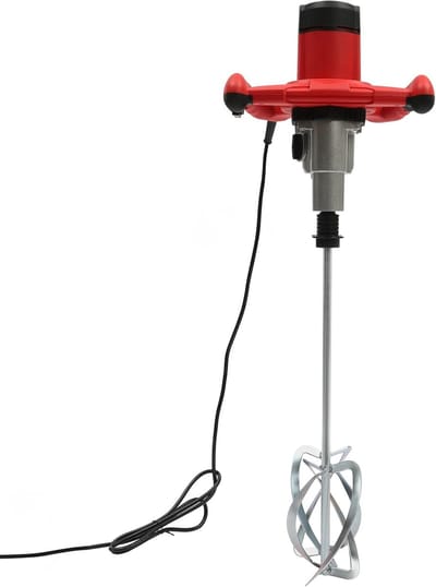 Mortelmixer Krachtig - Dubbele menger - Materiaal mengen - 6 Snelheden - 1800 Watt - Rood