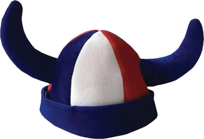 Hoed vikings horens Nederland of Frankrijk - Supporters hoed Nederland of Frankrijk