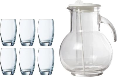 Arcoroc - Waterglazen Salto set 6x stuks 350ml en schenkkan 2.0 liter