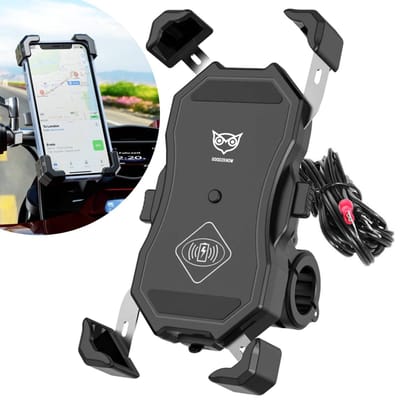 Good2know Telefoonhouder motor/ATV - Smartphone houder - Met Draadloze Oplader - Telefoon standaard - 360º Draaibaar