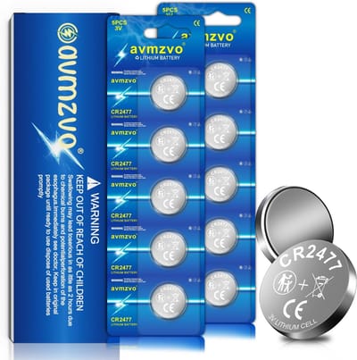 10 Stuks CR2477 Knoopcelbatterijen 3V Lithium voor Afstandsbediening en Elektronica