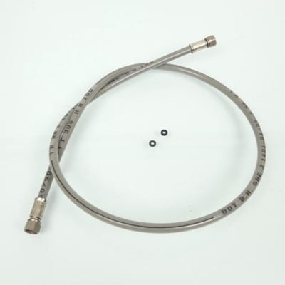 Durite frein aviation FE Longueur 850mm grise sans raccord banjo pour moto Neuf