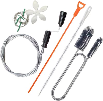 Dailygoods- Afvoerreiniger 5 Stuks - Buisreinigingsspiraal 3 Meter - Buisreinigingsborstel 155 cm - Afvoerborstel 19,7 Inch - Multifunctioneel Reinigingsgereedschap - Effectieve Verwijdering van Vuil - Buisreiniger