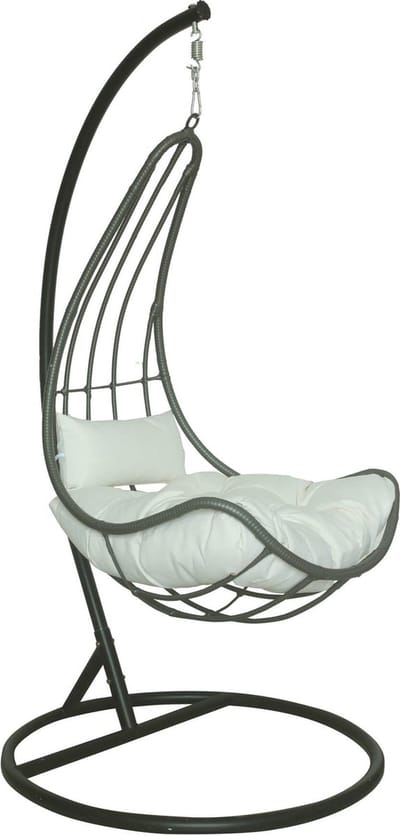 Hangstoel Poly rotan CAMA - Met kussens