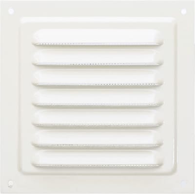 Ventilatierooster 12,5 x 12,5 cm - Wit Metalen Ventilatie