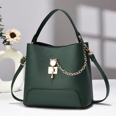 Nieuwe Mode Handtas Meerlaagse Grote Capaciteit Ketting Emmer Tas Hoogwaardige Eenvoudige Schoudertas Veelzijdige Tas . gray
