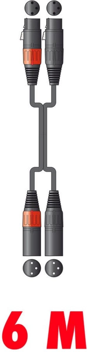 Chord XFXM0600 Professionele XLRF - XLRM kabel 6 meter