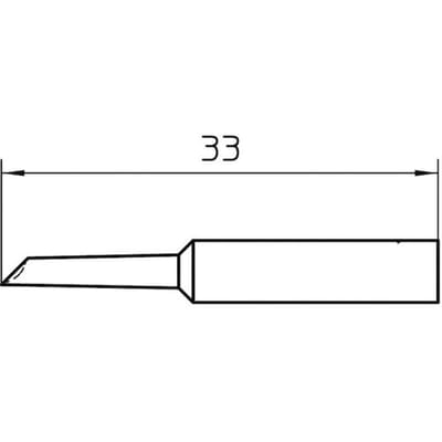 Weller XNT GW Soldeerpunt Afgeschuind 45° Grootte soldeerpunt 2 mm Lengte soldeerpunt: 33 mm Inhoud: 1 stuk(s)