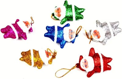 Bovista Kerstballen - Kerstversiering - Plastic - Kerstman - Kerstballenset - 6 Delig - Kleurrijk