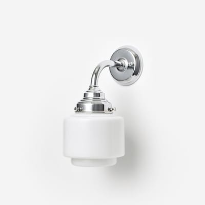 Wandlamp Getrapte Cilinder Small Curve Chroom - Art Deco Trade