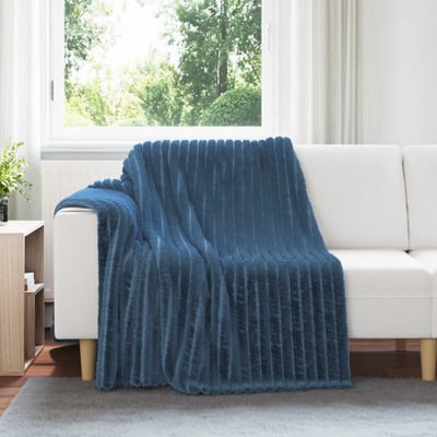 vidaXL - plaid - Marineblauw - 200 - x - 150 - cm - 0.8 - kg - Fleece