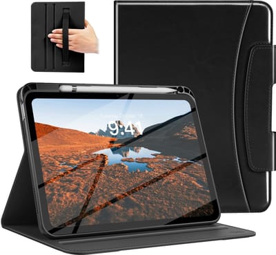Dailygoods- Hoesje iPad 11e generatie (A16) 11 inch 2025 - Hoesje iPad 10e generatie 10.9 inch 2022 - Premium lederen folio - Meerdere kijkhoeken - Potloodhouder - Antislip strips - Tablethoes