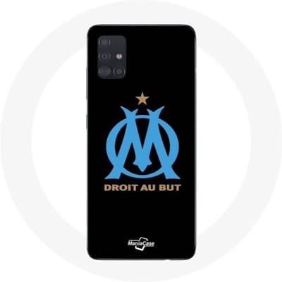 Coque - Maniacase - Galaxy A51 - Logo Olympique de Marseille - Souple - Noir zwart