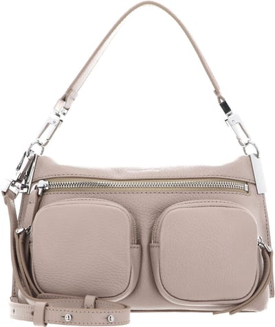 COCCINELLE Leren Schoudertas Hyle Grained Leather Powder Pink Beige