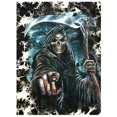 Diamant borduurwerk schedels Reaper Diamond schilderij volledige mozaïek foto van strass kruissteek 40X50CM