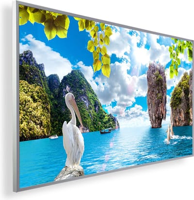 Infrarood Verwarmingspaneel 450W met fotomotief en Smart Thermostaat (5 jaar Garantie) - Flamengo en Delphine 53