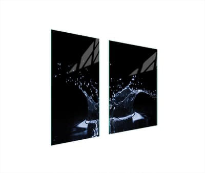 TMK ArtDeko - Snijplank - 75x52 cm - Beschermende Glasplaat - Watermotief