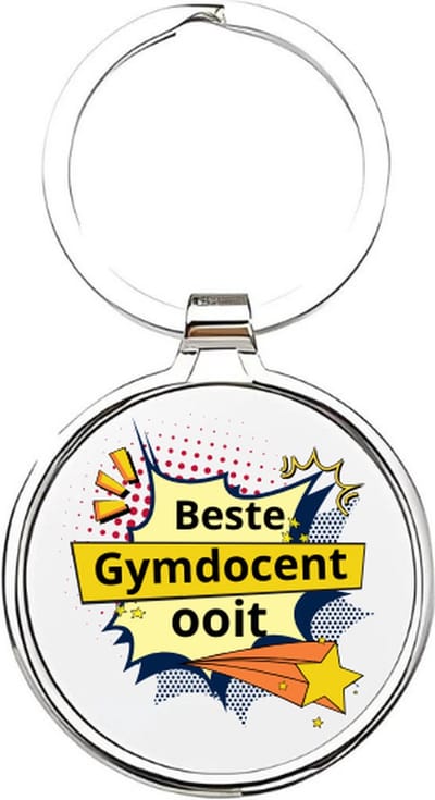 Akyol - de beste gymdocent ooit Sleutelhanger - Docent - de beste gymdocent - sportdocent - docent - sport lesgeven - werk - collega - beste ooit - cadeau - verjaardag - kado - geschenk - gift - verrassing - welkomst cadeau - 4 x 7,5 CM