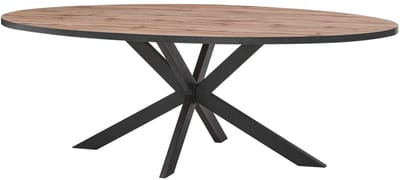 Belfurn - Eetkamertafel ovaal 220x110 cm Etienne in mango eik decor