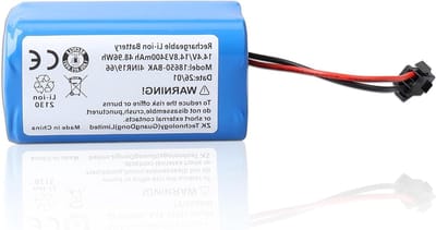 Krachtige 3400 mAh batterij voor diverse stofzuigers zoals Tikom, Yeedi en Conga, ideaal voor langdurig gebruik en optimale prestaties
