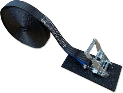 Spanband - Sjorband Ratelband - Zaken Vastzetten - Met Antislip Pad - 20 meter 35mm - Zwart
