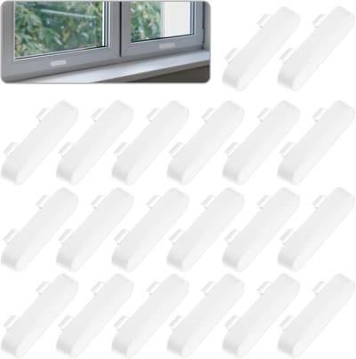 20 Stuks Raamrandafdekking en Afvoeropening Doppen voor UPVC Ramen in Wit met Ventilatievoorziening