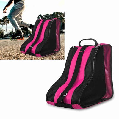 3-laags ademende draagtas voor rolschaatsen, inline skates, ijsschaatsen en meer. roze