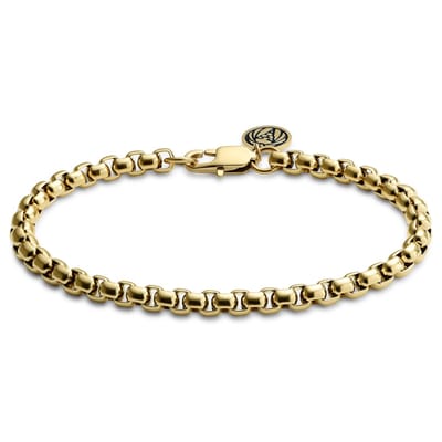 Essentials | 5 mm Goudkleurige Armband met Gebogen Venetiaanse Schakels