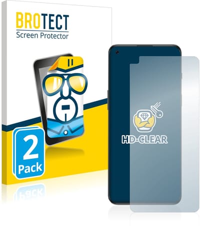 BROTECT - Screenprotector voor OnePlus Nord 2T 5G - Folie Beschermfolie transparant 2 Stuks