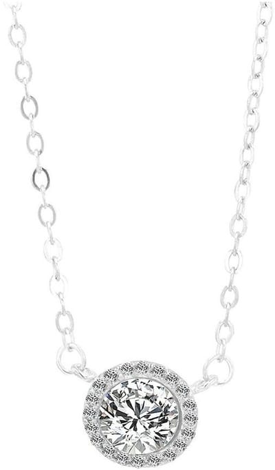 AKZENT Akzent damesketting met hanger "Padma" van 925 Sterlingzilver, gerhodineerd, duurzaam