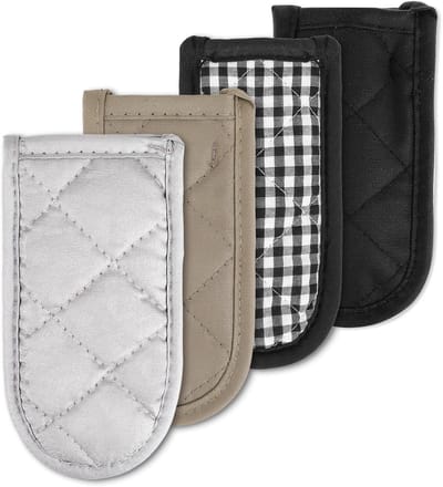 4 Stuks - Pannengreephoesjes - Handgreephoes - Handvat Beschermers - 15*7.6cm - 4 Kleuren - Katoen - Hittebestendig & Antislip - Koekenpanhouderhoesjes - Wanten Voor Keukengereedschap - Praktische Keukenbenodigdheden Voor Thuis En Keuken