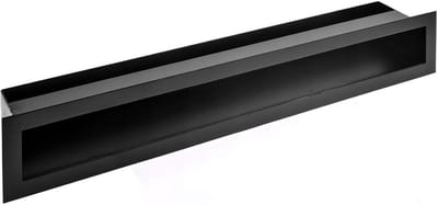 Ventilatierooster Open Haard - Luchtafvoer rooster - Warmte Verdeling - Verborgen Luchtinlaat - 100 x 600 mm - Zwart