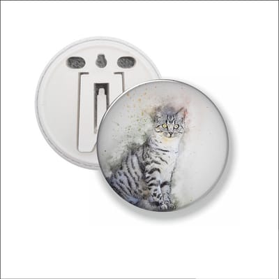 Button Met Clip - Kat