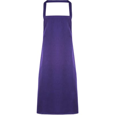 Premier Dames/Dames Slim Apron (geen Zak) / Werkkleding (Pakket van 2) (Paars)