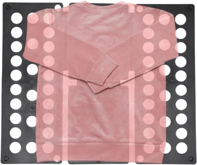 Kledingvouwplank - Was organizer - Kleding sorteren - Ruimtebesparend ontwerp - 40 x 48 cm - Zwart