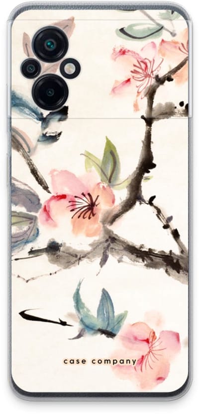 Case Company® - Hoesje geschikt voor Xiaomi Poco M5 hoesje - Japanse bloemen - Soft Cover Telefoonhoesje - Bescherming aan alle Kanten en Schermrand