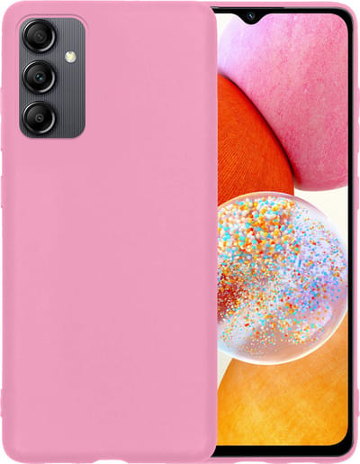 Hoesje - Geschikt voor Samsung Galaxy A14 - Sterk & Shockproof - Siliconen Case - Hoes Cover - Telefoonhoes - Roze