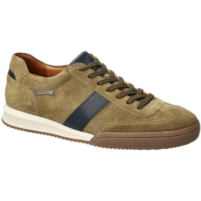 Mephisto - ELYO VELSPORT - Vrije tijdsschoenenHeren veterschoenHeren sneakersCasual - Kleur: Groen - Maat: 42