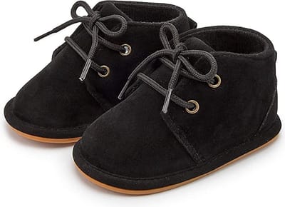 Baby schoentjes - eerste loopschoentjes – Completebabyuitzet - maat 17-18 – 0-6 maanden - 11,5 cm - zwart