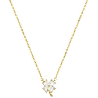 Luxenter collier van 18K geelgoud afgewerkt met briljant zirkonia - Trak