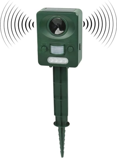 Ultrasoon Kattenafweermiddel met 5 USB-modi en Bewegingsmelder - Waterdicht en Zonne-energie