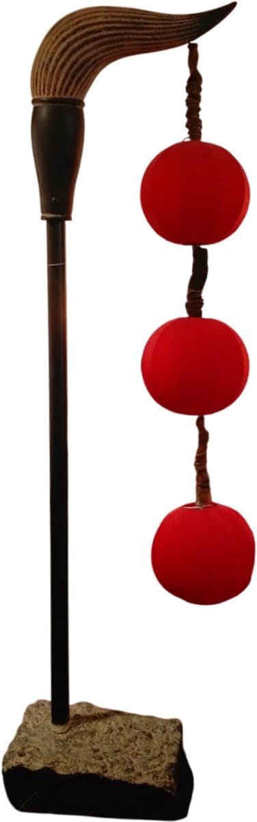 Fine Asianliving Chinese Vloerlamp Kalligrafie Penseel Rood B50xD50xH290cm
