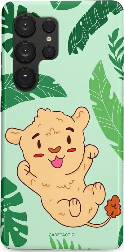 Casetastic Hoesje Geschikt voor Samsung S25 Ultra - Stijlvolle Beschermende Duo-layer Case - Leeuwenhartje